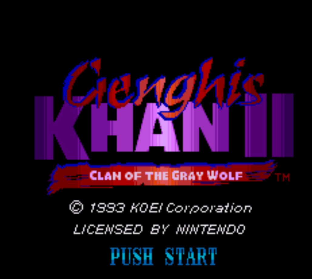Genghis Khan 2 Title screen